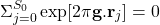 \begin{equation*}\Sigma_{j=0}^{S_0}\exp[2\pi{}\textbf{g}.\textbf{r}_j]=0\end{equation*}